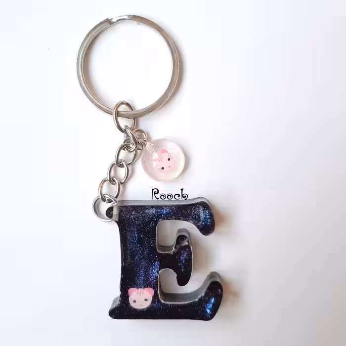 جاکلیدی حروف انگلیسی با هر طرح و رنگ دلخواه شما.  سایز 4 سانت