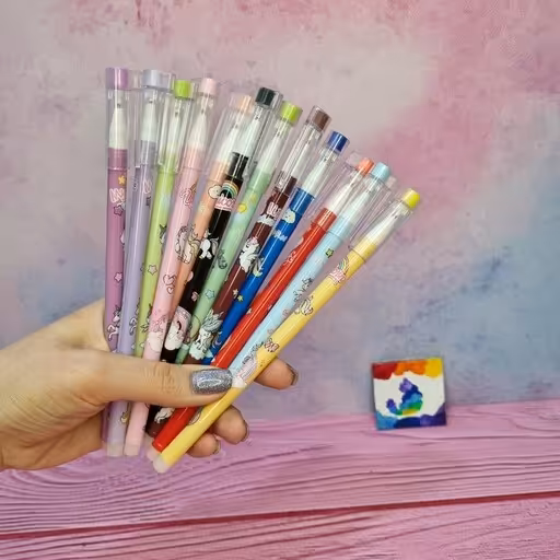 روان نویس 12 رنگ پک 12 عددی طرح تکشاخ یونیکورن