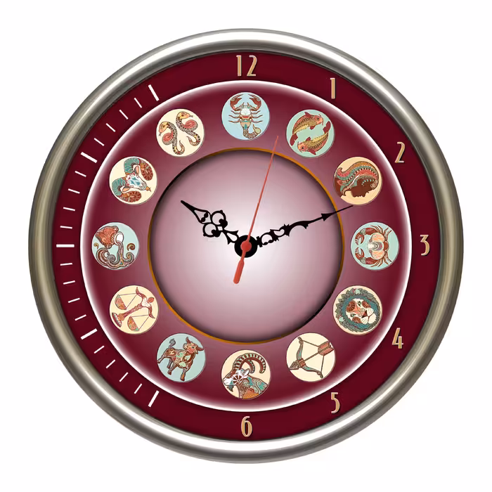 ساعت دیواری سیناتیک 30 سانت طرح سور فلکی