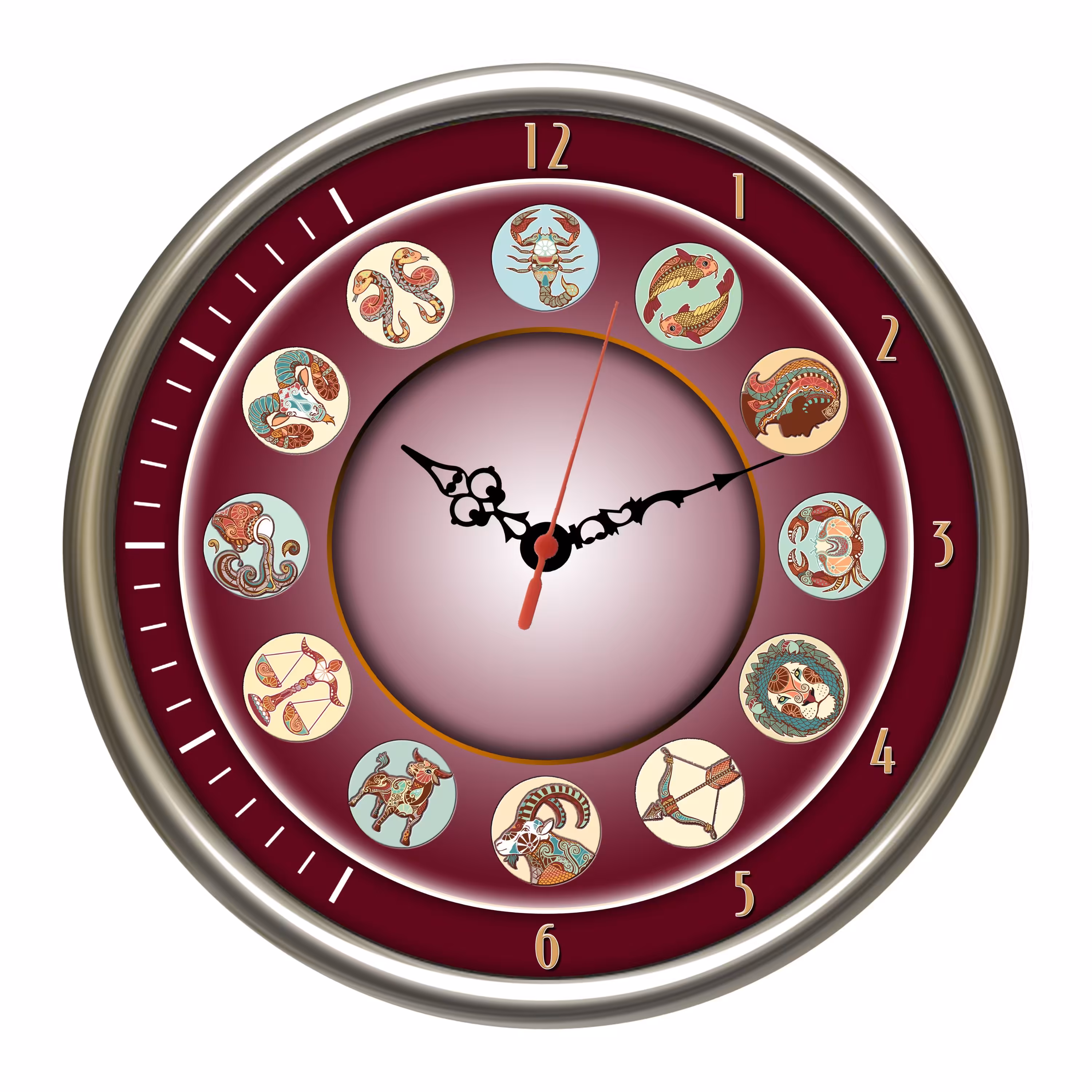 ساعت دیواری سیناتیک 30 سانت طرح سور فلکی