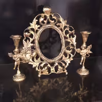 آینه برنز بدون شمعدون