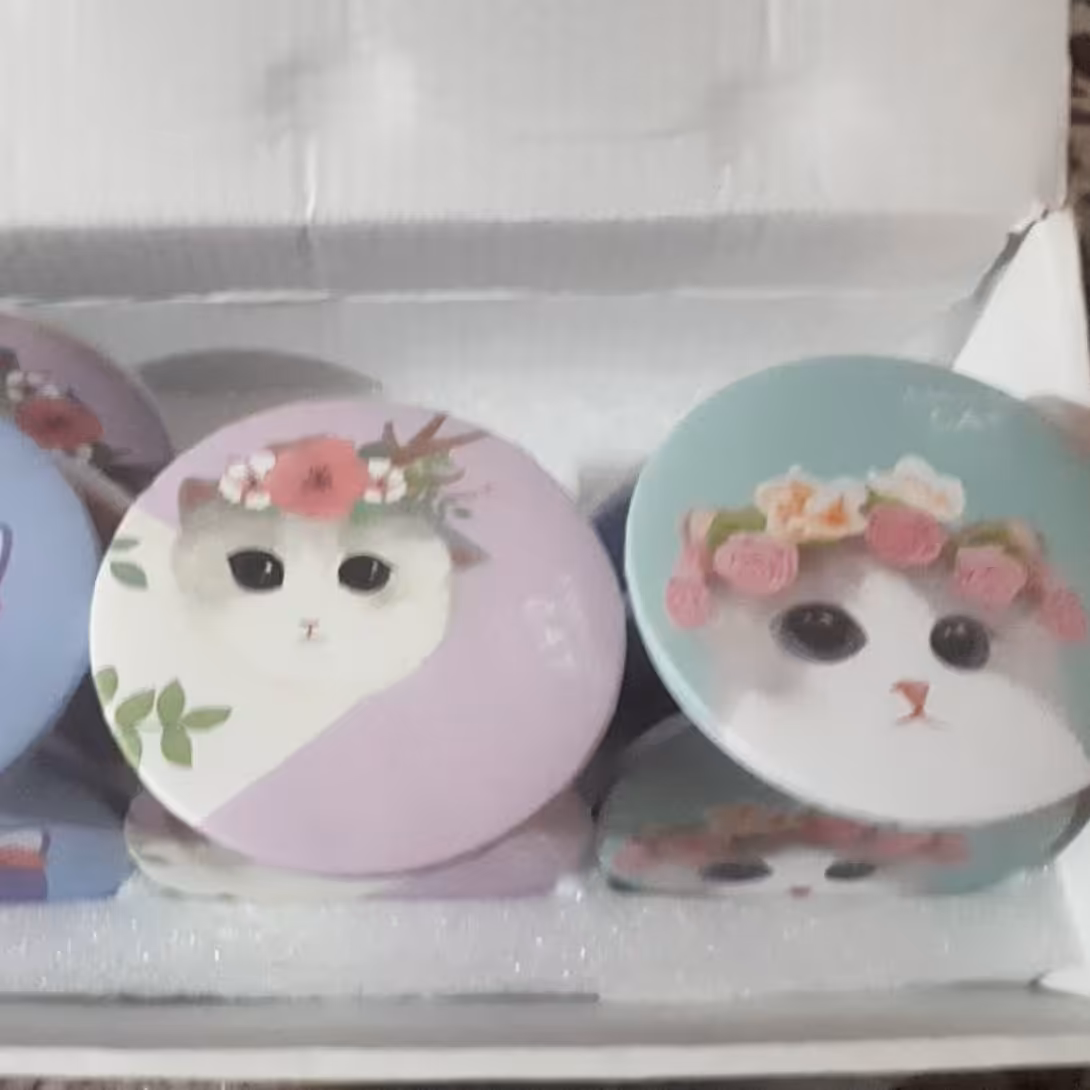 آینه دو طرفه فانتزی طرح گربه،3عددی