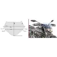 شیشه جلو موتورسیکلت اتومبیل A2140BL YAMAHA MT 07 Givi