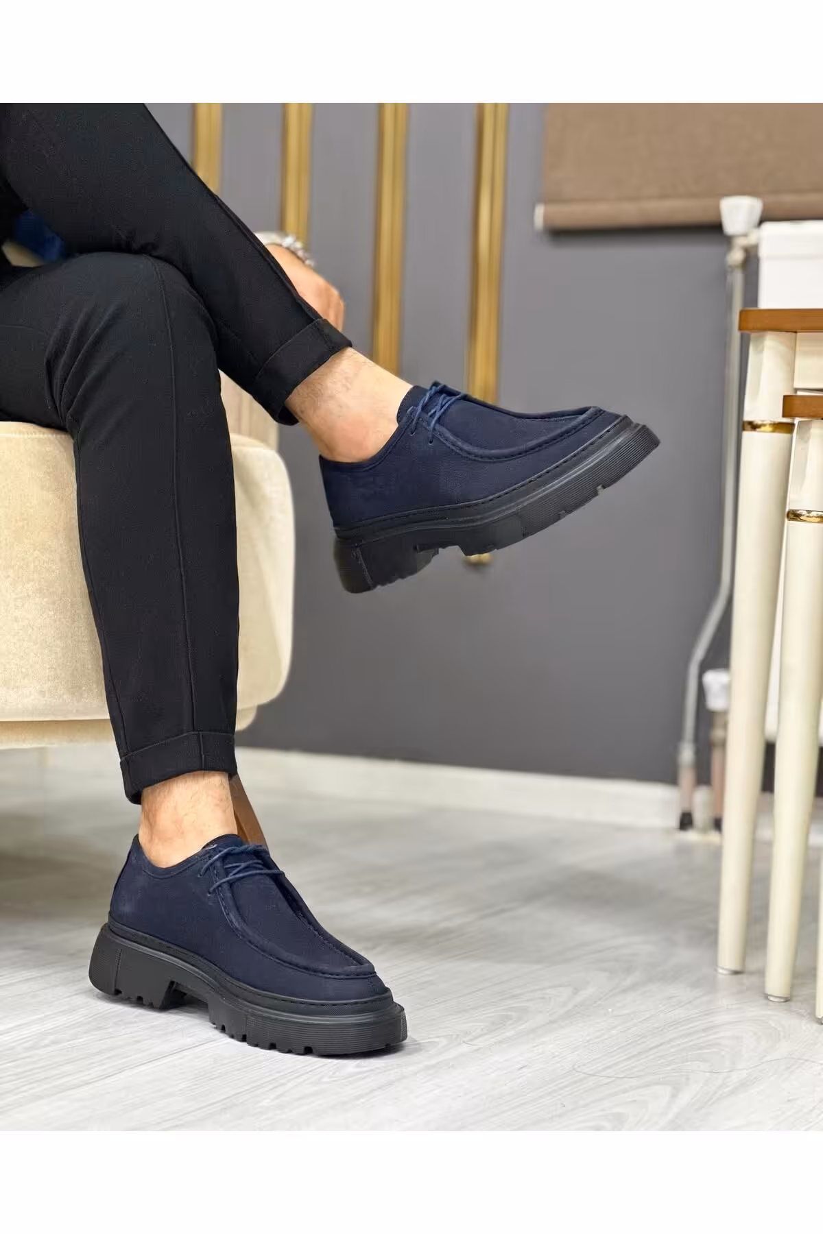 کفش های کژوال آبی مردانه NAVY 3220 &#039;S اورجینال ByItallanoshoes