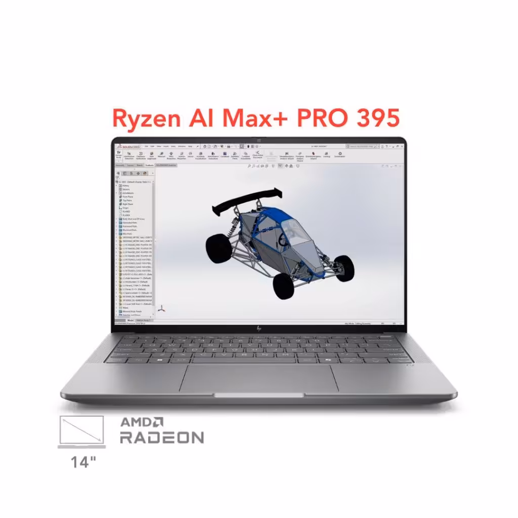 لپ تاپ ورک استیشن اچ پی زدبوک مدل HP ZBook power 14 BH7S2PC Ryzen AI Max  PRO 395 128G 2T 2.8K 120Hz OLED touch screen 2025