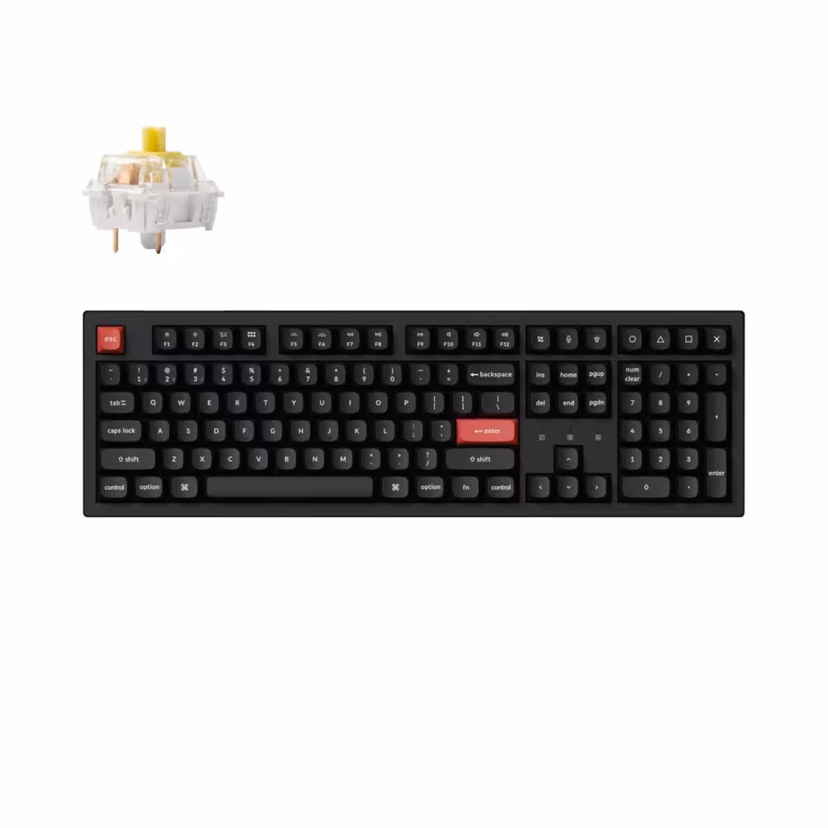 خرید کیبورد Keychron K10 Pro Banana Switch RGB K10P-B4 با بهترین قیمت