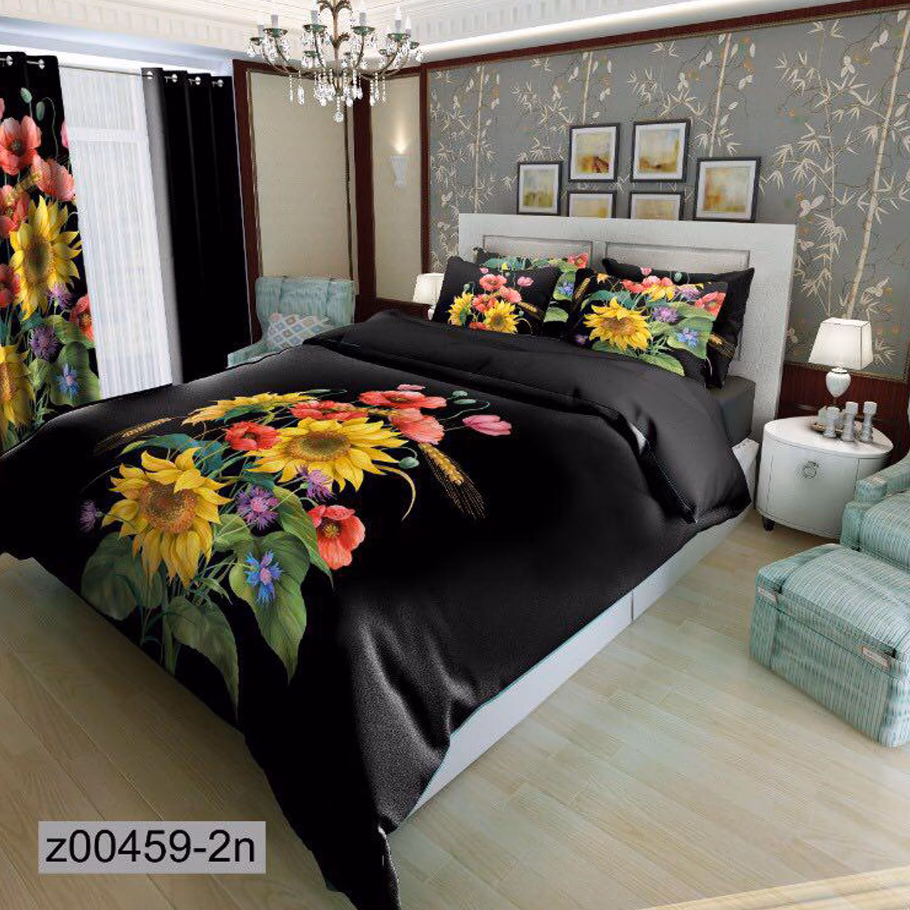سرویس روتختی 2 نفره تنسل چاپی برندترک لند(Turk Land) z 459