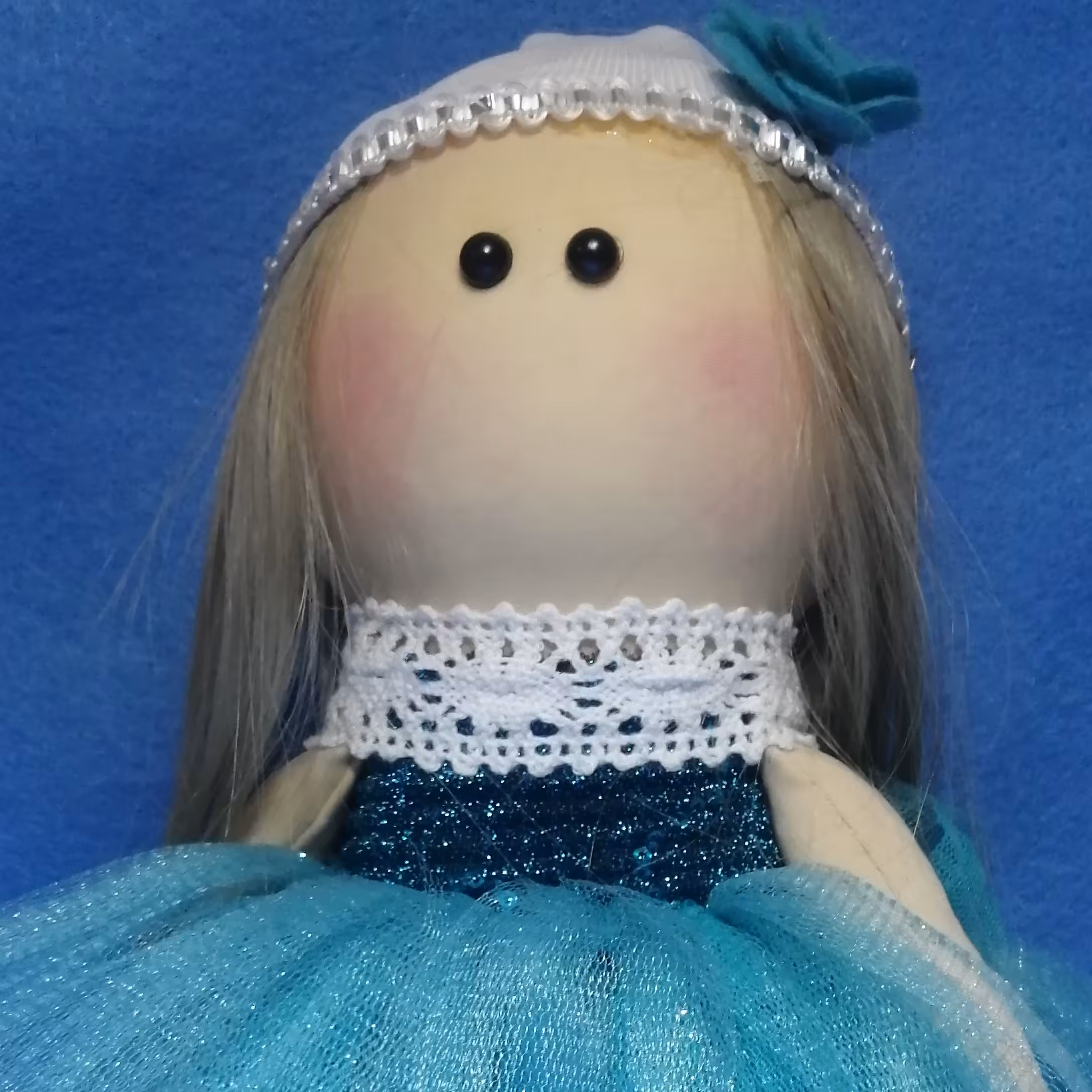 عروسک 30 سانتی کلاه به سر دستساز