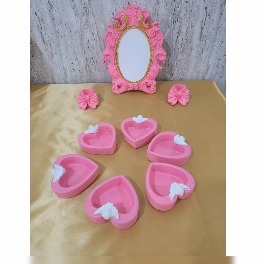 هفت سین فرشته قلبی صورتی رنگ
