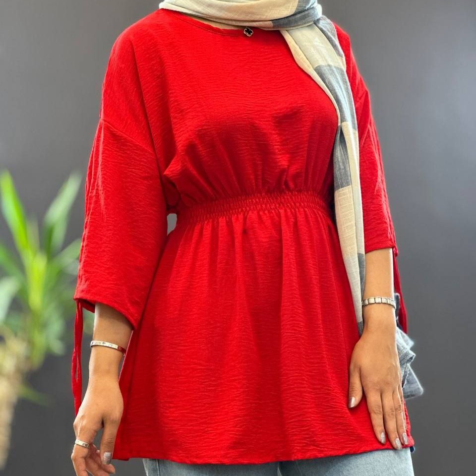 مانتو عروسکی کوتاه کمر کش جنس عالی تنخوری بی نظیر  بیرون پوش