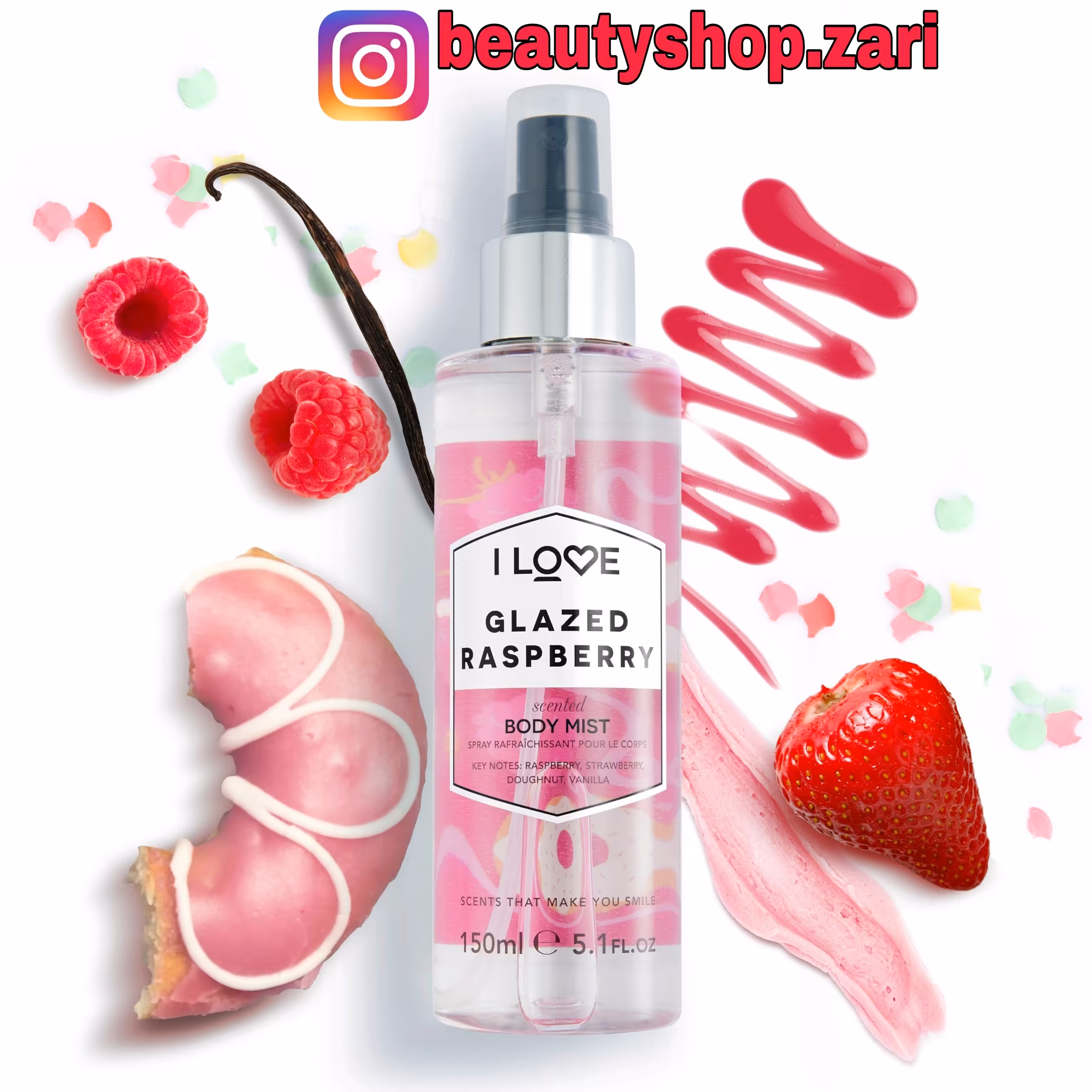 بادی اسپلش آی لاو  i love با محتویات کاملا گیاهی 120 میل