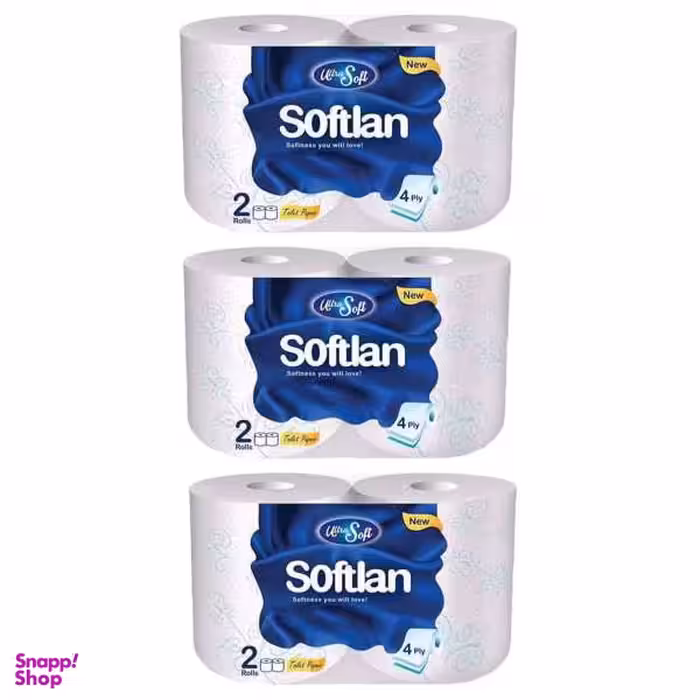 دستمال توالت سافتلن مدل 1661 سه بسته 2 عددی