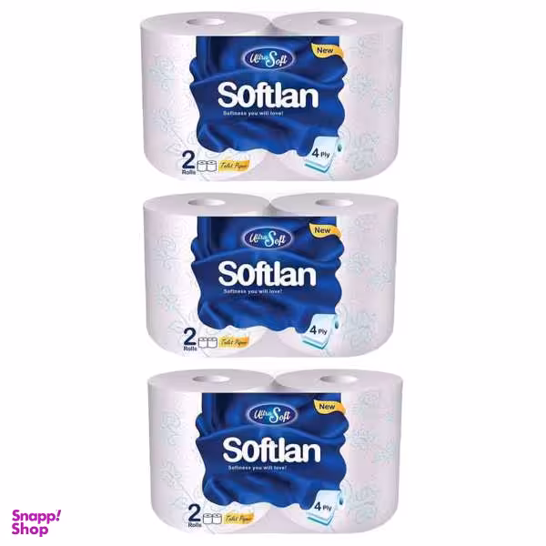 دستمال توالت سافتلن مدل 1661 سه بسته 2 عددی