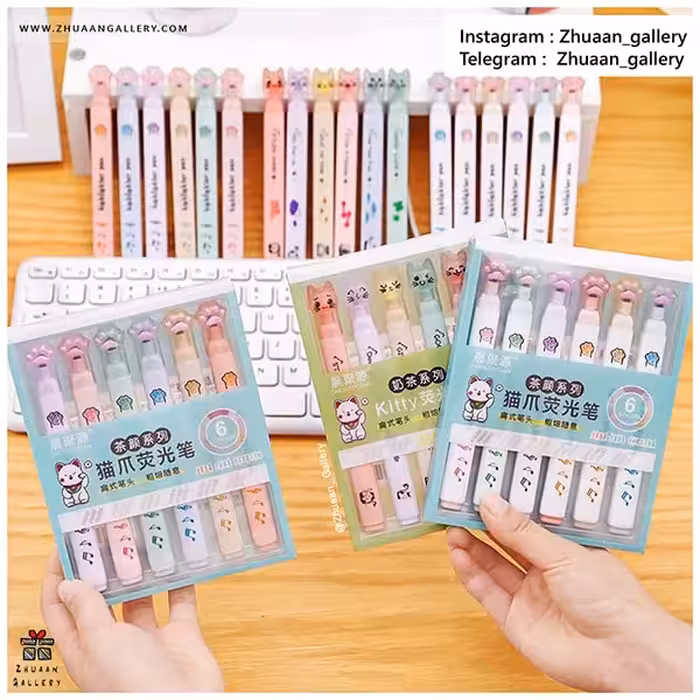 ماژیک هایلایتر Paw KItty گربه و پنجه