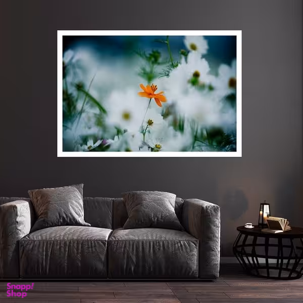 تابلو بکلیت طرح طبیعت و گل مدل قاب شاسی W-s8598