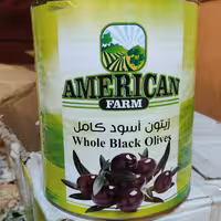 زیتون سیاه مصری اسلایس حلقه ای  3 کیلویی مارک آمریکن فارم تاریخ جدید 