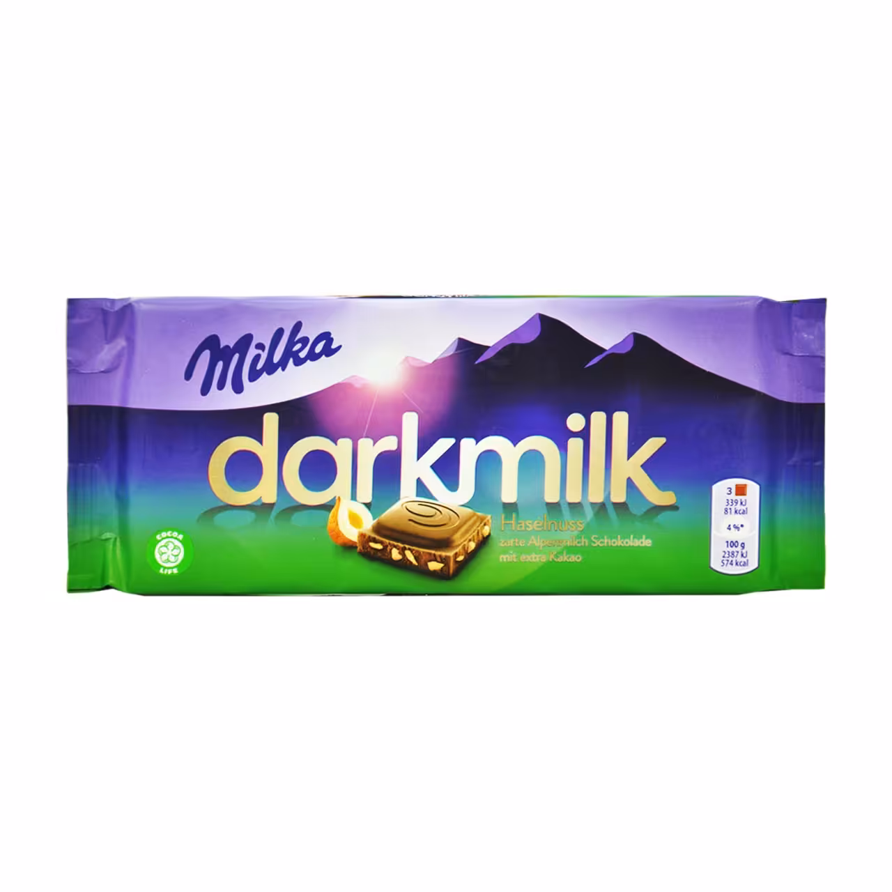 شکلات شیری دارک با فندق 85 گرم میلکا - milka