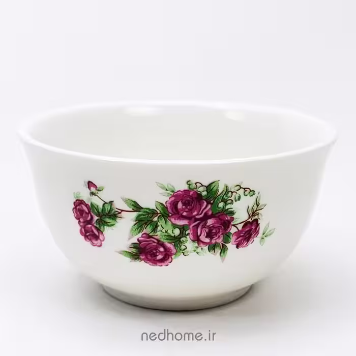 کاسه ماست خوری گل قرمز