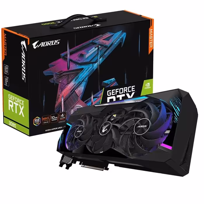 کارت گرافیک گیگابایت AORUS GeForce RTX 3080 MASTER 10G LHR