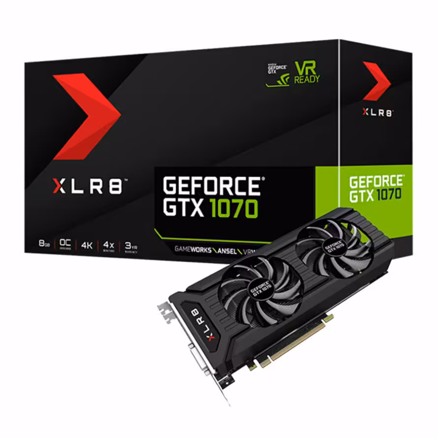 کارت گرافیک گیمینگ پی ان وای GTX 1070 XLR8 8GB OC