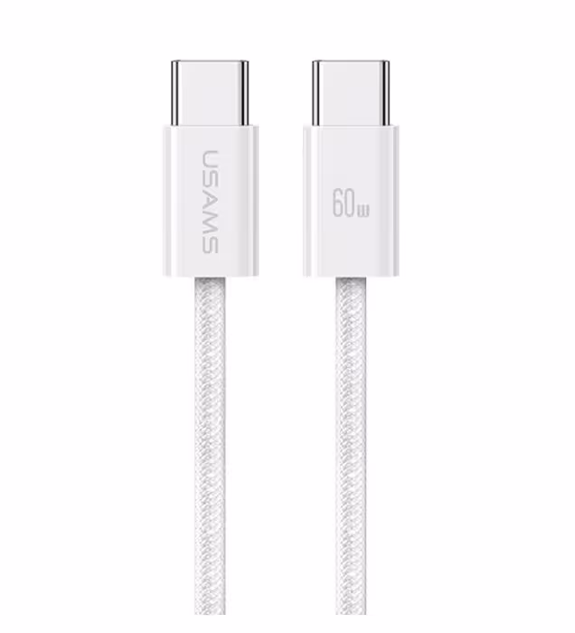 کابل شارژ تایپ سی به تایپ سی یوسامس مدل US-SJ656 با طول 1.2 متر