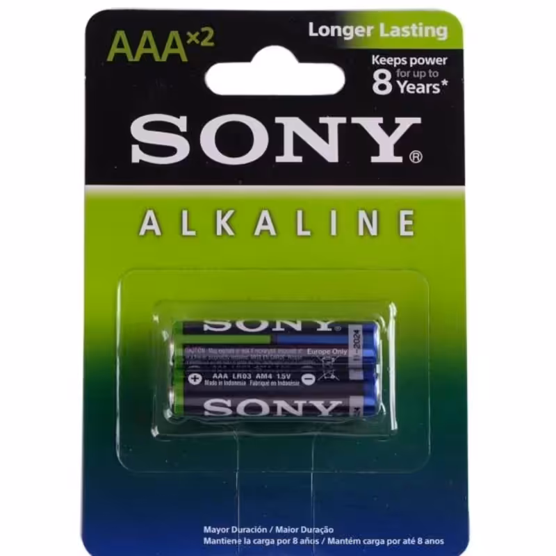 باتری نیم قلمی سونی آلکالاین مدل AM4L-B2D بسته 2 عددی