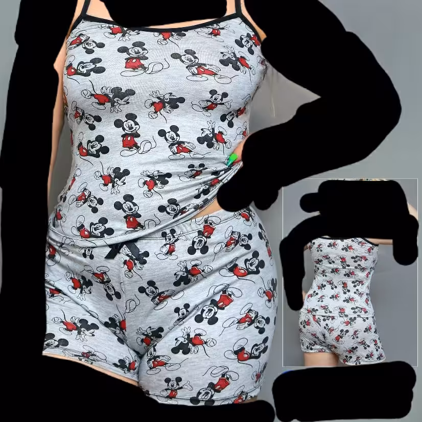 ست تاپ و شورتک نخ پنبه