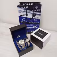 ساعت ست کاسیو و دستبند کارتیر و انگشتر زنانه مردانه با جعبه اصلی و ساک دستی