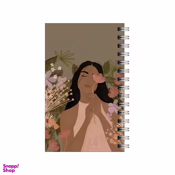 دفترچه یادداشت مدل to do list طرح دختری میان گل ها کد 1421000