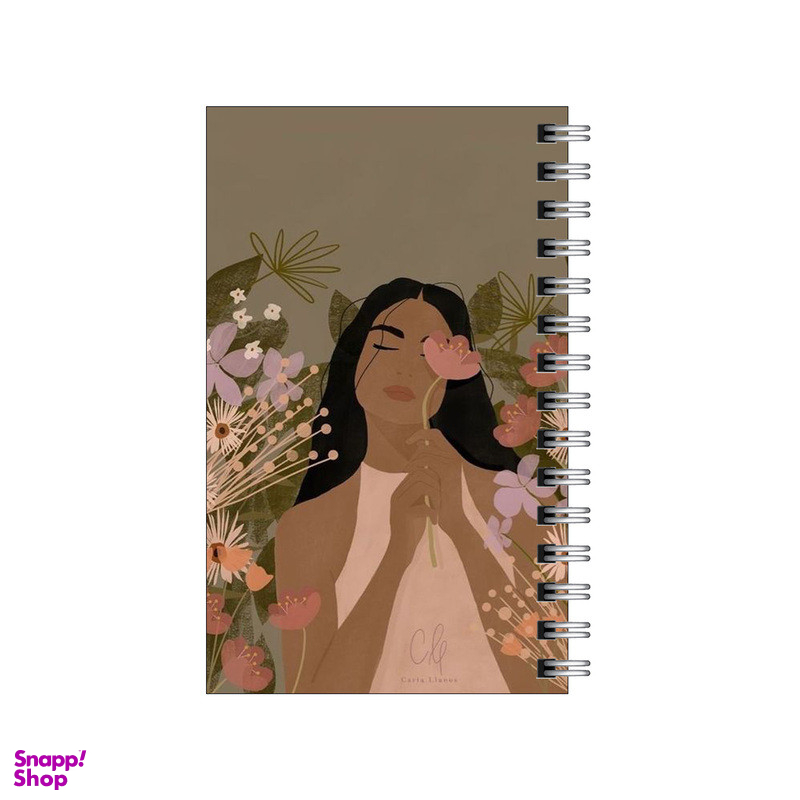 دفترچه یادداشت مدل to do list طرح دختری میان گل ها کد 1421000