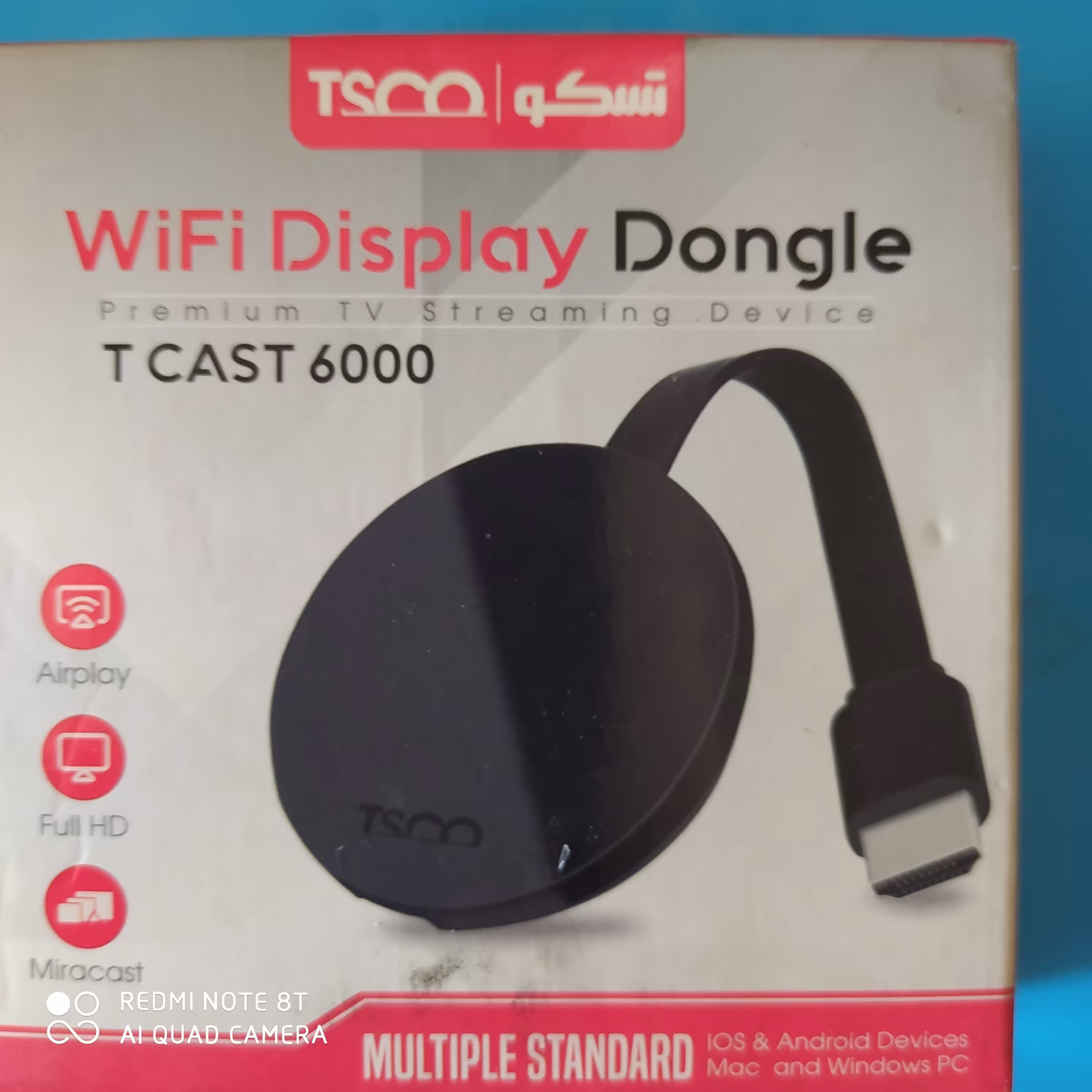 دانگل HDMI تسکو tcast6000 تصویر از گوشی به تلویزیون