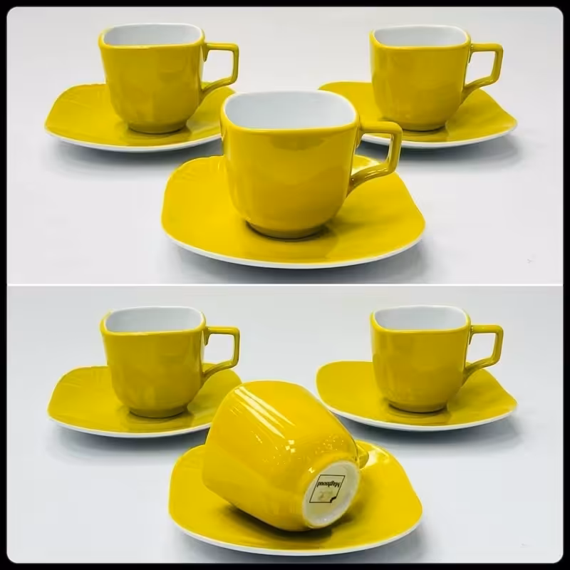 فنجان رنگی مربع | amazonchi