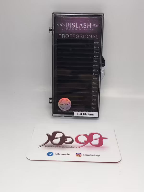 مژه والیوم بیسلش مدل D ضخامت 10 و سایز 09 میلی متر - BISLASH