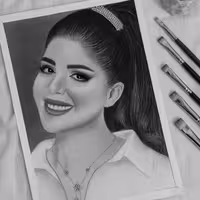   سیاه قلم نقاشی چهره هدیه