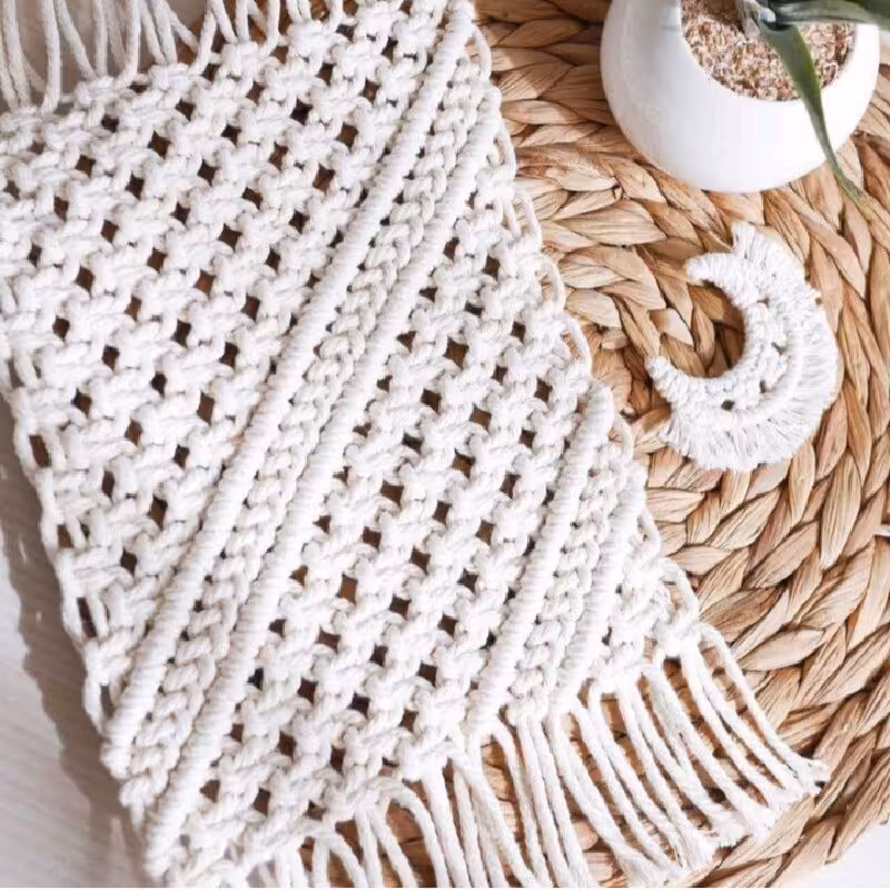 رومیزی مکرومه 50 در 20 تمام بافت