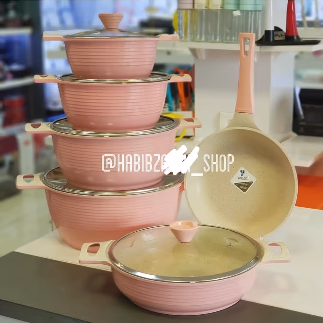 سرویس قابلمه اصل ترکیه برند homeking ( قابلمه ، تابه رژیمی ، ماهیتابه ، تابه )