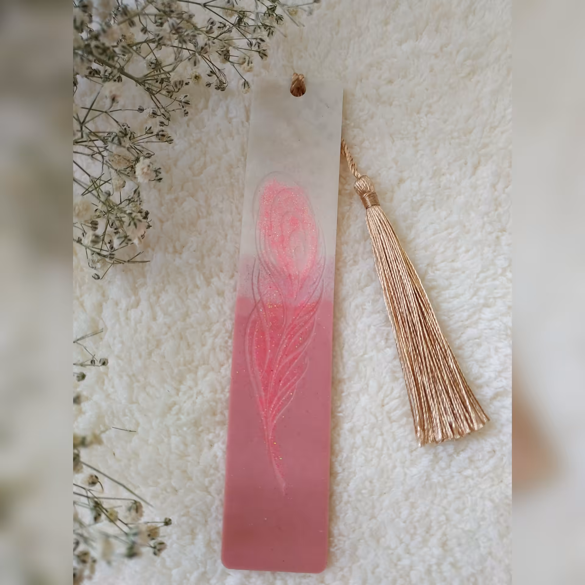 بوک مارک رزینی مدل feather 