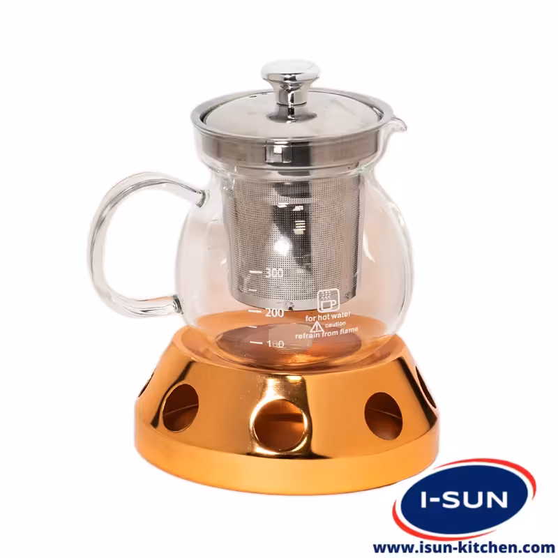 قوری شیشه ای وارمردار (نشکن) - فروشگاه آیسان