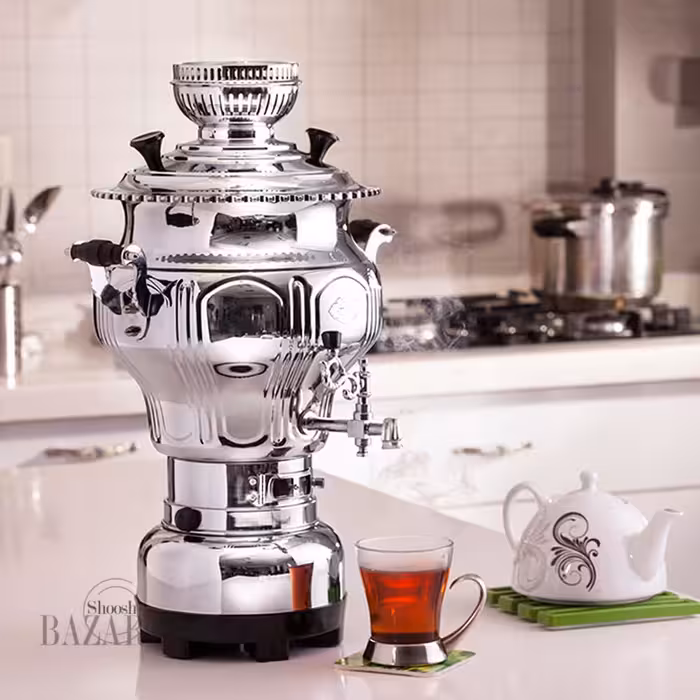 سماور گازسوز عالی نسب مدل نقشینه 6 لیتری