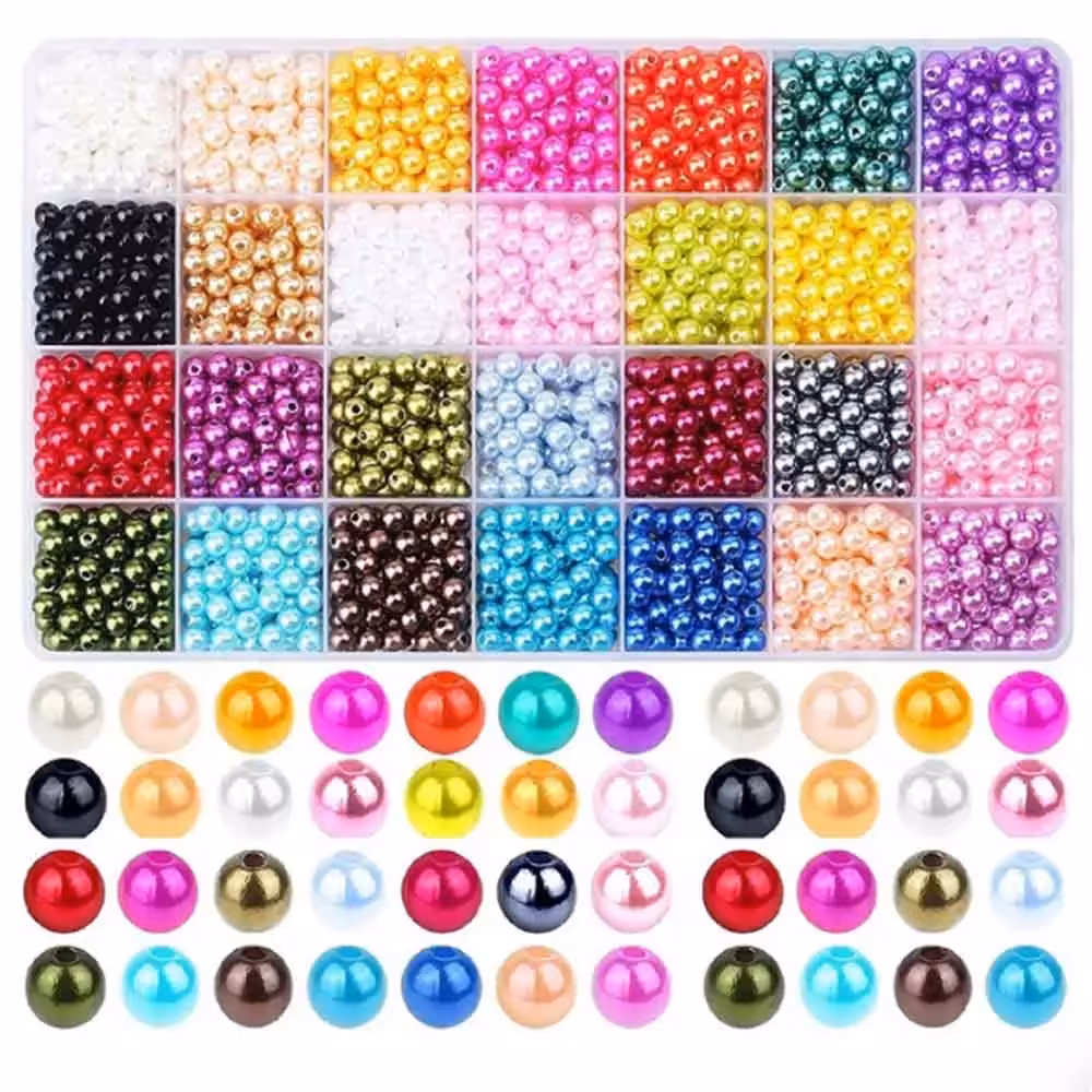 خرید مروارید سنگی ریسه ای سایز 8 میلی متری