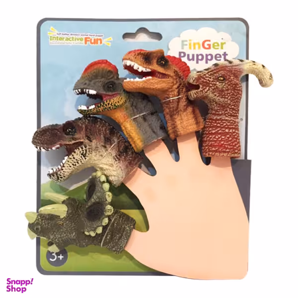 عروسک انگشتی مدل دایناسور مجموعه 5 عددی