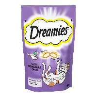 تشويقی بیسکویتی گربه برند دريميز Dreamies طعم اردک
