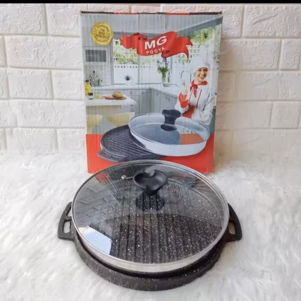 تابه گریل اصل سایز 28 با درب پیرکس