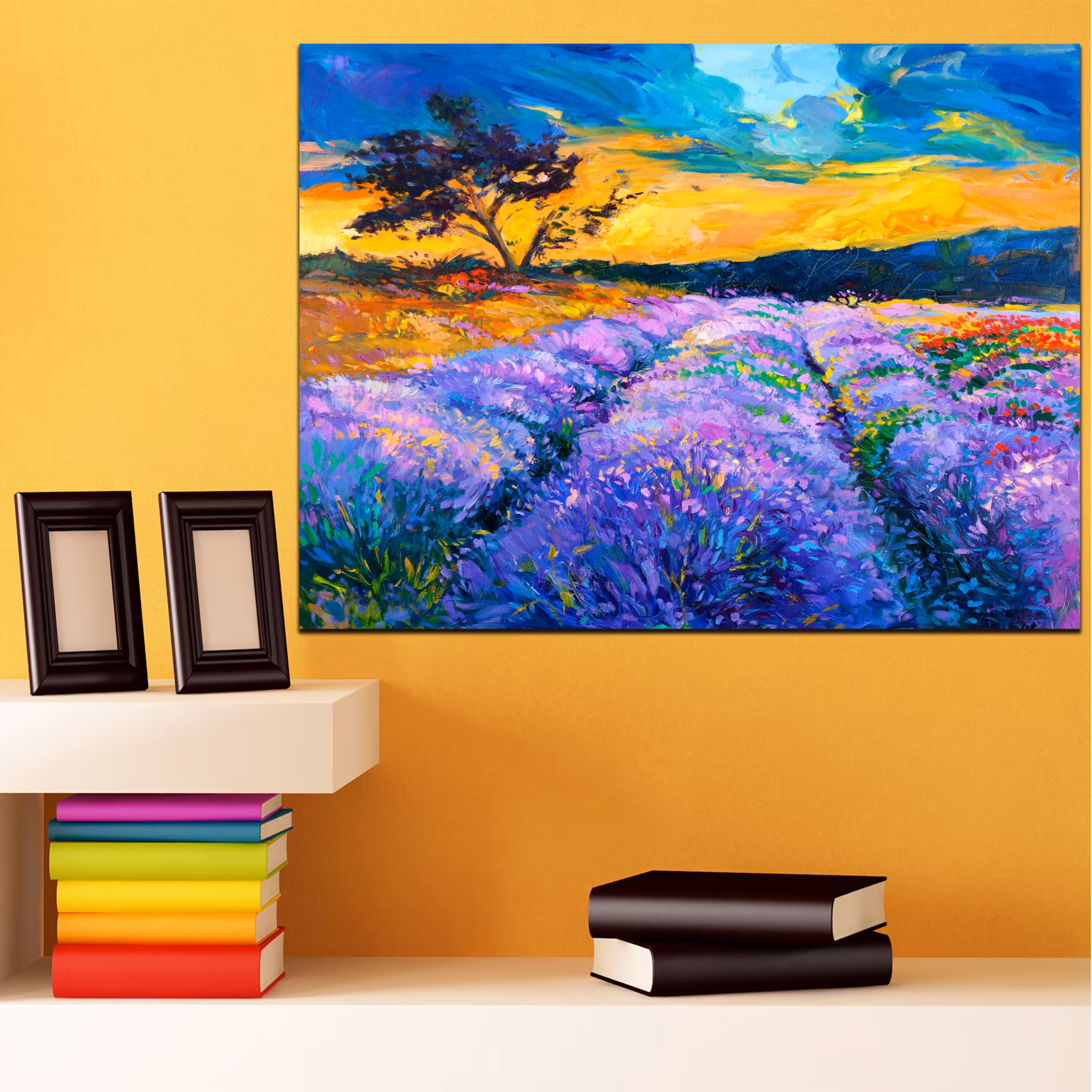 تابلو شاسی طرح نقاشی طبیعت کد 94 سایز 30x40 سانتیمتر