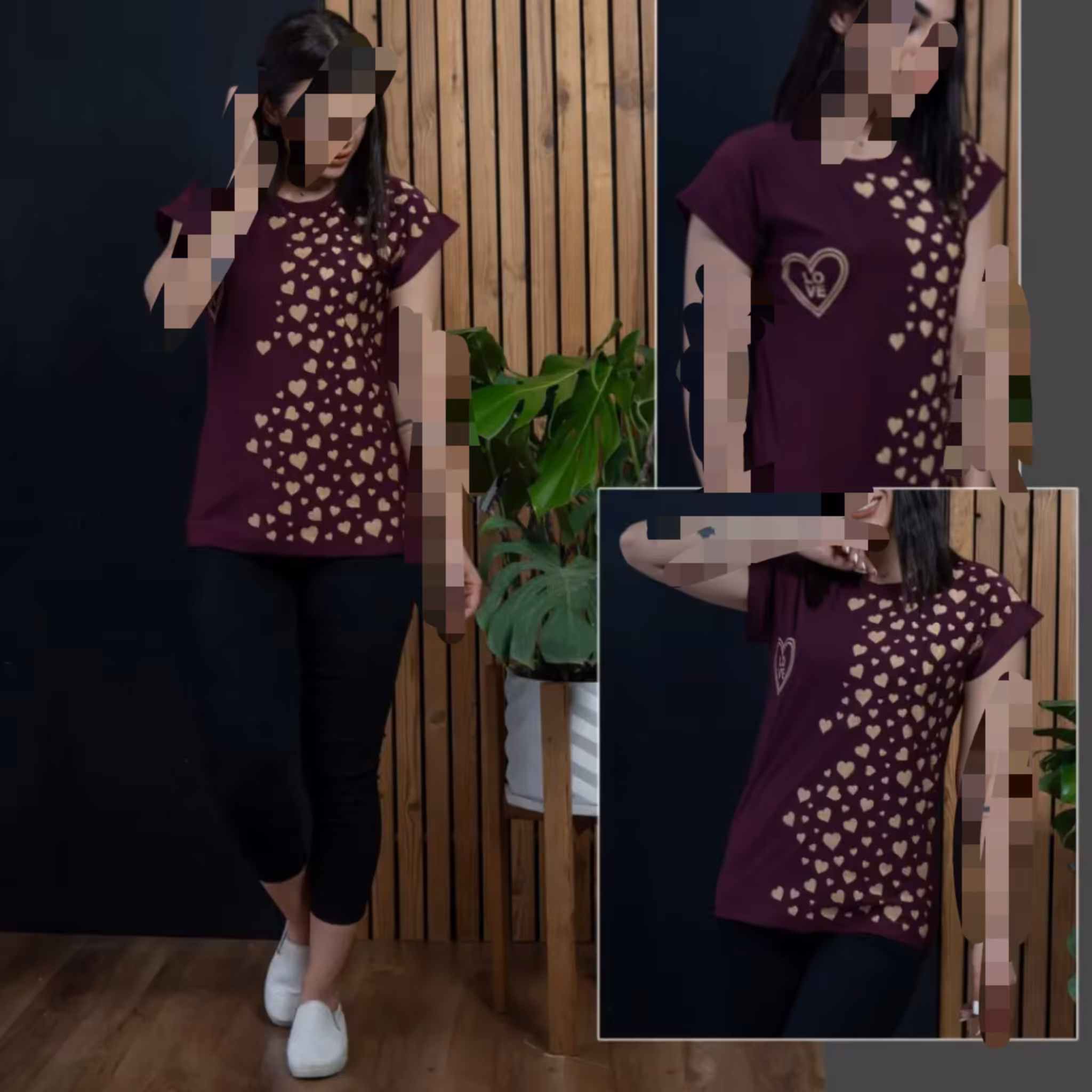 تاپ زنانه قلبی