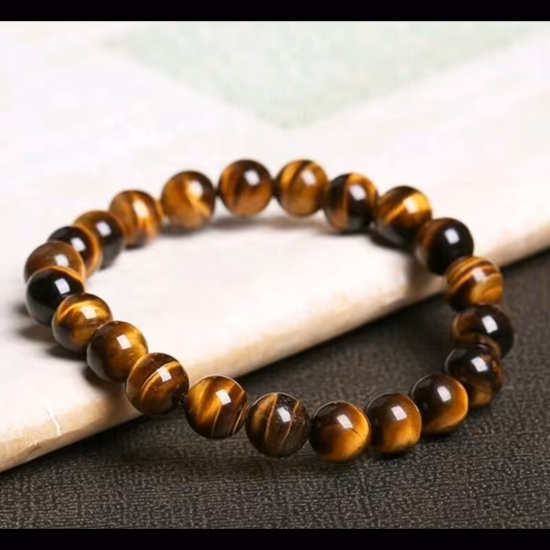 دستبند چشم ببر معدنی  با تراش و رنگ عالی  مناسب هدیه 