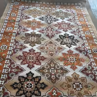 گلیم ماشینی6متری رنگ بژ مناسب آشپزخانه و اتاق طرح کتیبه