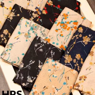 روسری گارزا طرح شکوفه قواره بزرگ