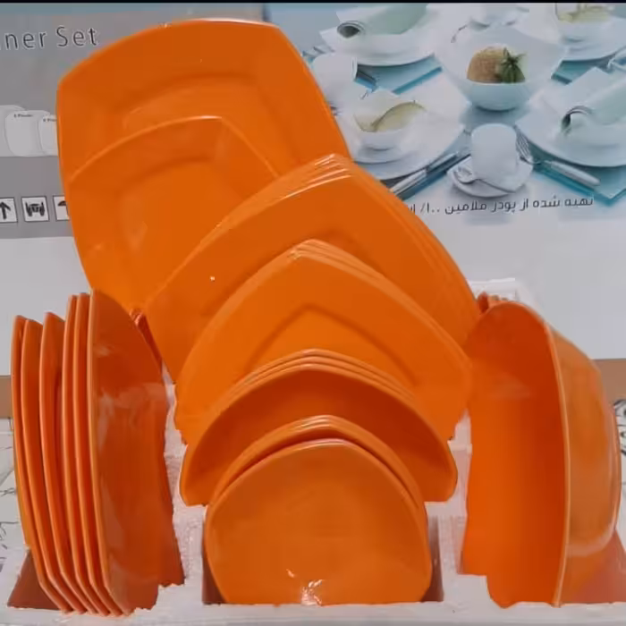 سرویس ملامین چهار گوش نشکن درجه یک