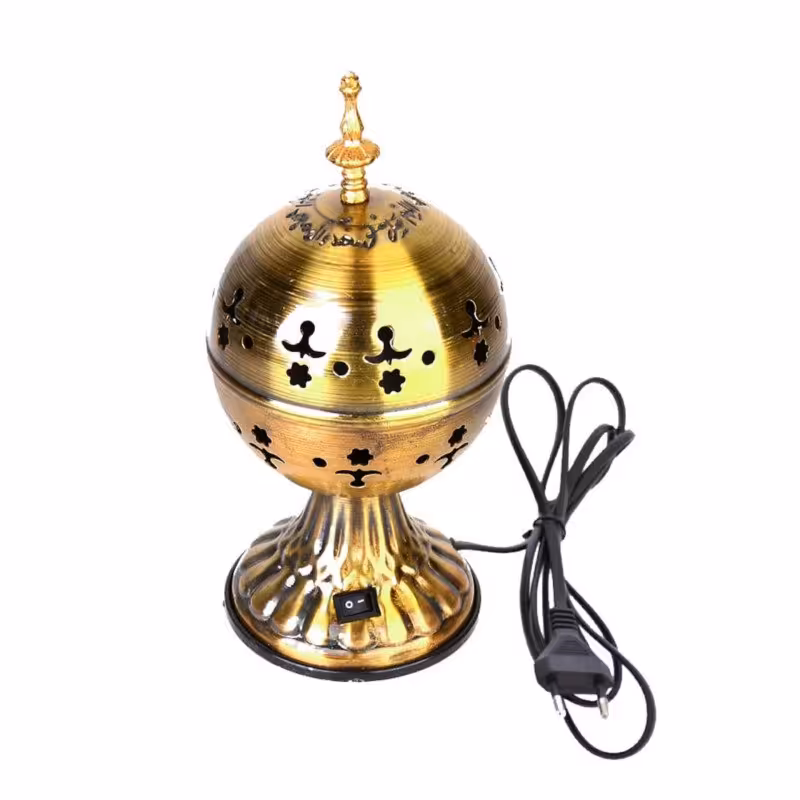 اسفند دود کنی برقی گنبدی در دار رنگ مسی و انتیک خب